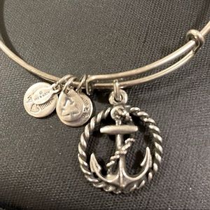 Alex and Ani Rope Wrapped Anchor Charm Bangle